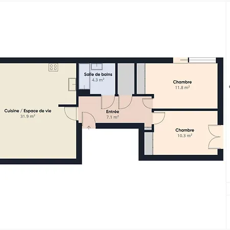 Apartmán Pour 4 Personnes Au Coeur De La Baule